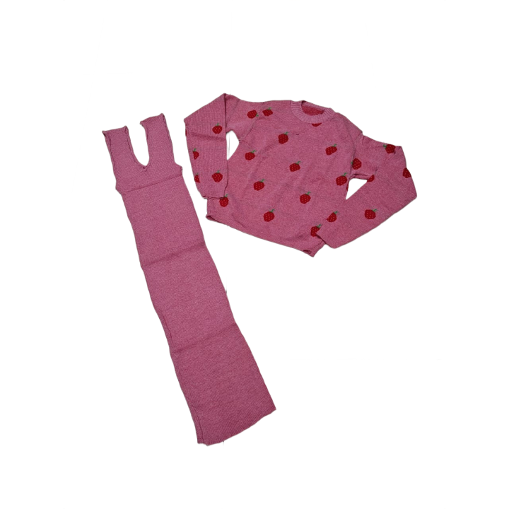 Conjunto Tejido Fresas