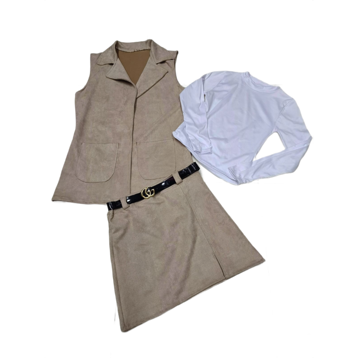 Conjunto Gamuza 3 Piezas con cinto