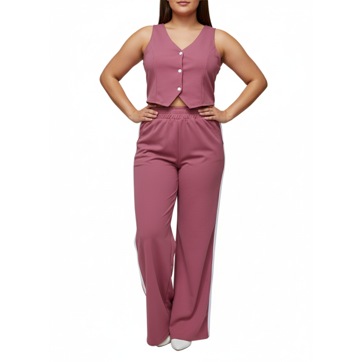 Conjunto chaleco broche y pantalón