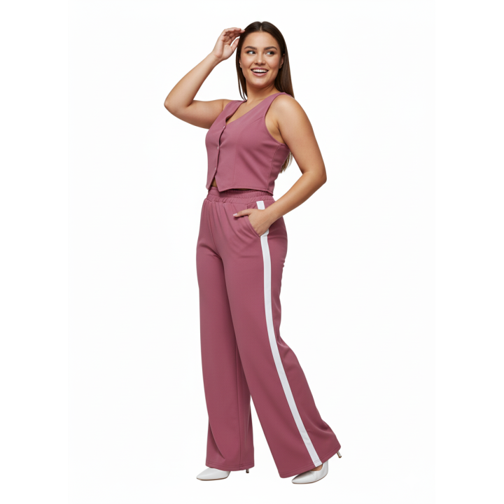 Conjunto chaleco broche y pantalón